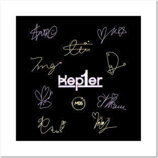 Design with the signatures of  kep1er Posters and Art